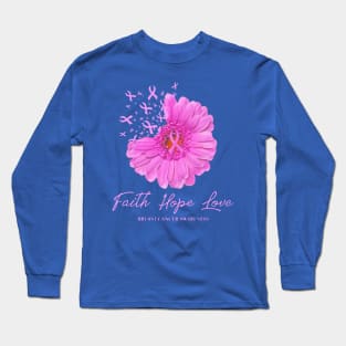 breast cancer faith sunflower  3 Long Sleeve T-Shirt